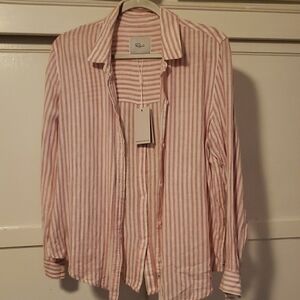 NWT RAILS Pink Striped Women's Shirt